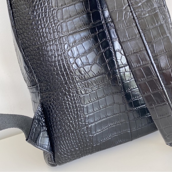 Embossed aligator leather backpack main image 11